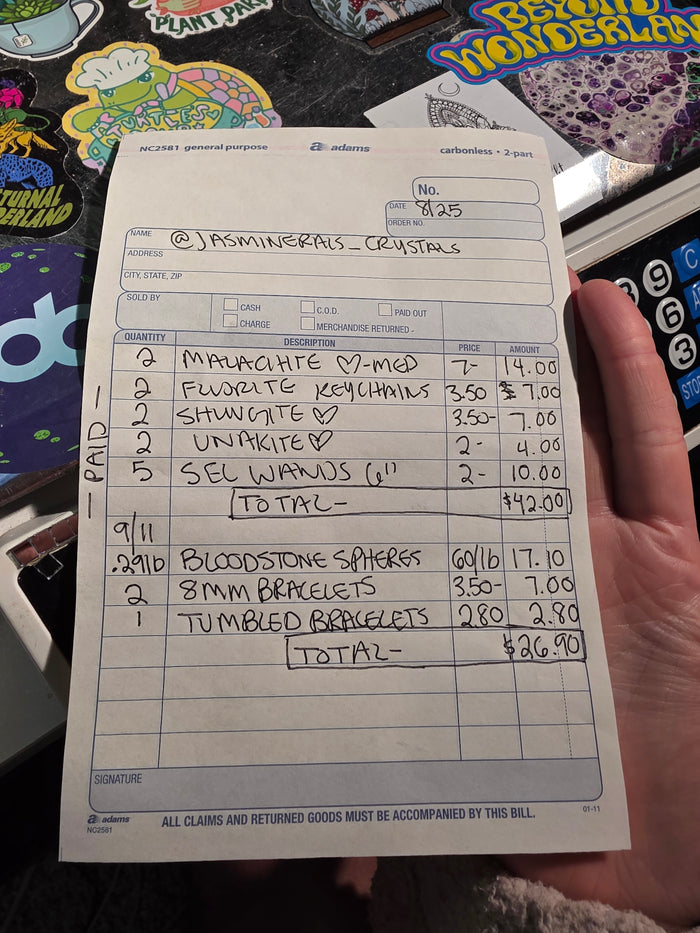 @jasminerals_crystals clear out the backstock live sale invoice