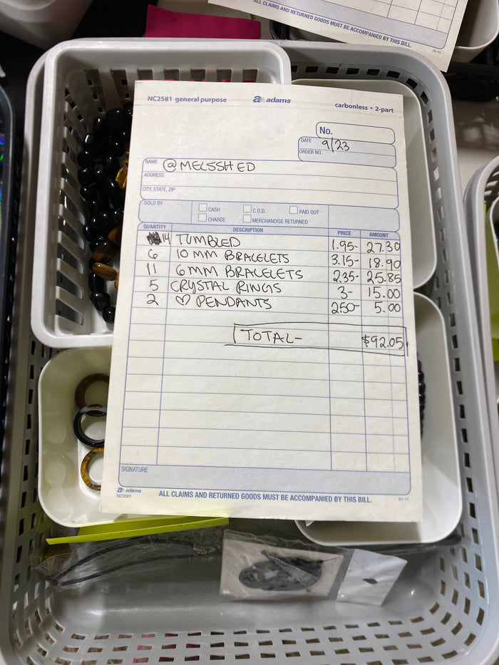@melsshed clear out the backstock live sale invoice