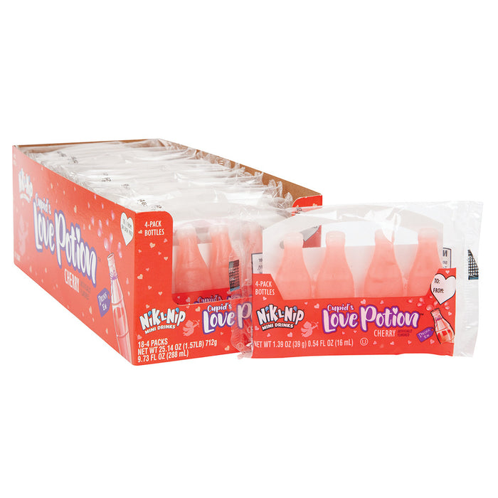 Nik L Nip Love Potion Wax Bottle Candy - 18 Count