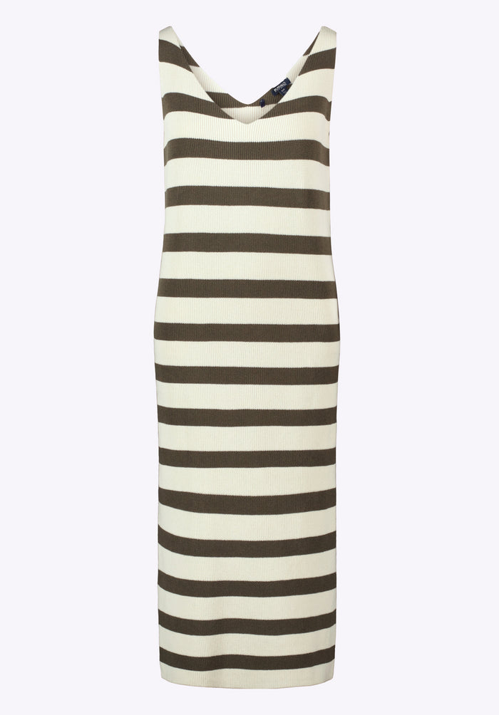 Buffalo Dresses Green Knit Casual Dresses Knit Fabric Midi Dress