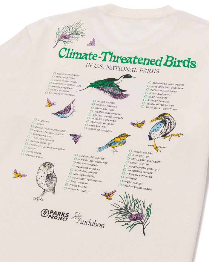 Shop Parks Project x Audubon Bird Checklist Tee Inspired by Birds in National Parks | raw-natural