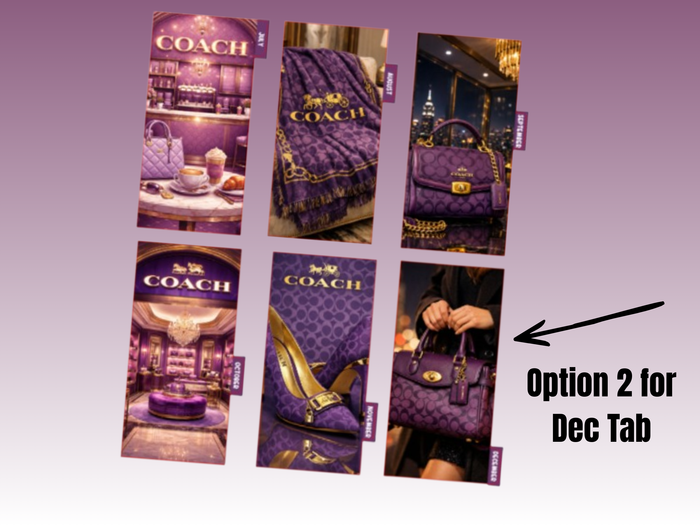 Purple Coach | Cash Envelopes | A6 Rings | 12 Month Set