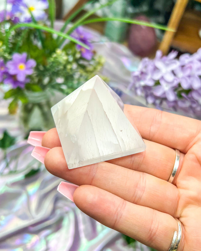Satin Spar {Selenite} Pyramid