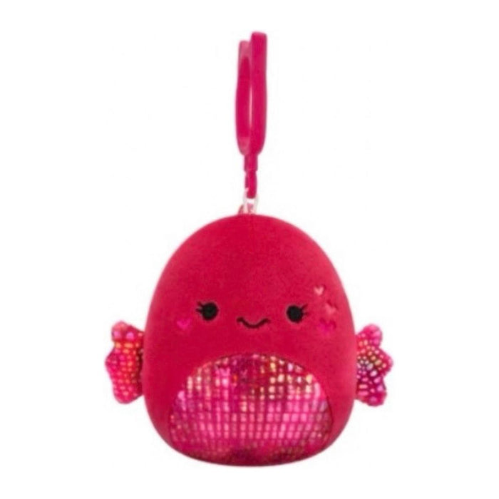 Squishmallow 3.5 Inch Barella the Betta Fish with Hearts Valentine Plush Clip
