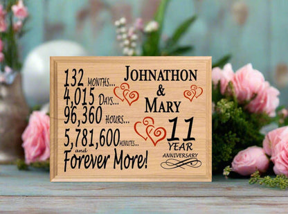 Personalized 11 Year Anniversary Gift