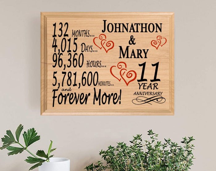 Personalized 11 Year Anniversary Gift