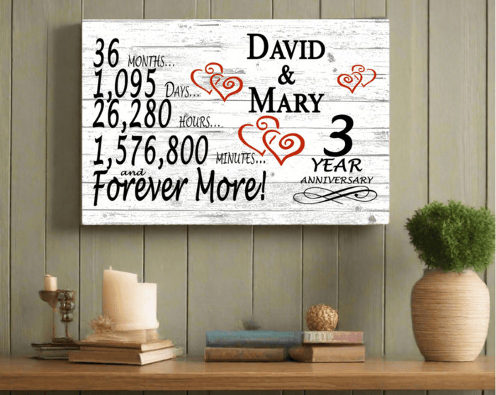 Personalized 3 Year Anniversary Gift