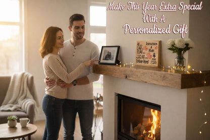 4th Anniversary Gift - Personalized Wood Plaque for Husband, Wife or Couple - 4 Year
