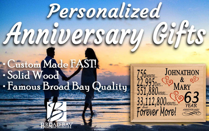 63 Year Anniversary Gift Personalized 63rd Wedding Anniversary Present - Broad Bay Personalized Gifts Shipped Fast