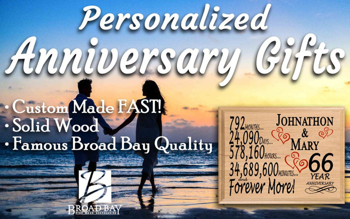 66th Anniversary Gift Personalized 66 Year Wedding Anniversary Present - Broad Bay Personalized Gifts Shipped Fast