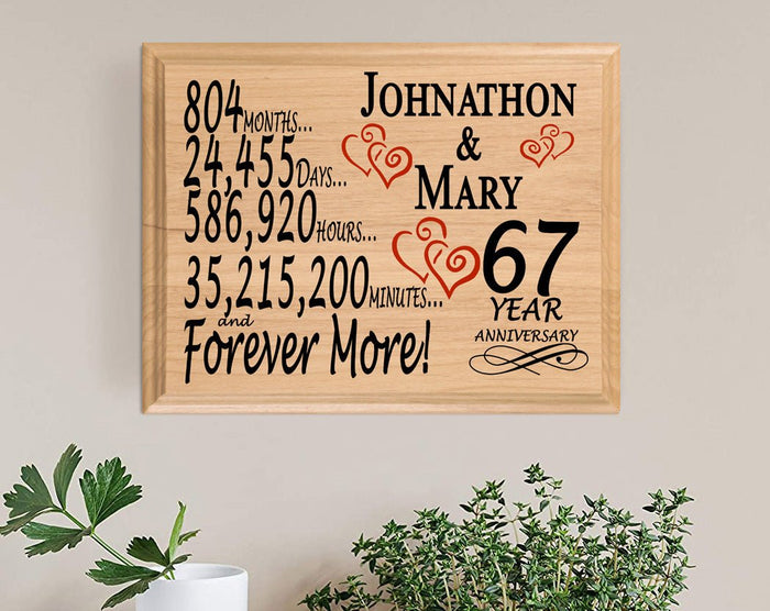 67 year wedding anniversary present