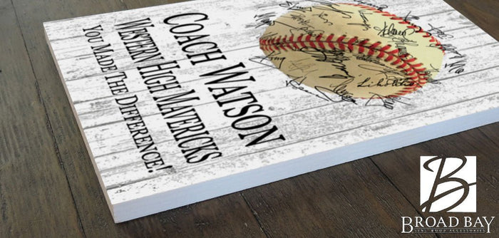 Baseball Coach Award Plaque