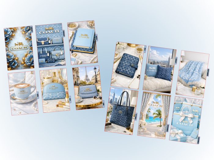 Blue Denim Coach | Monthly Dividers | A6 Rings | Set of 12
