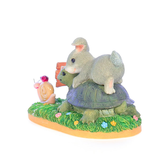 charming tails 89716 steady wins the race signed figurine Front Left