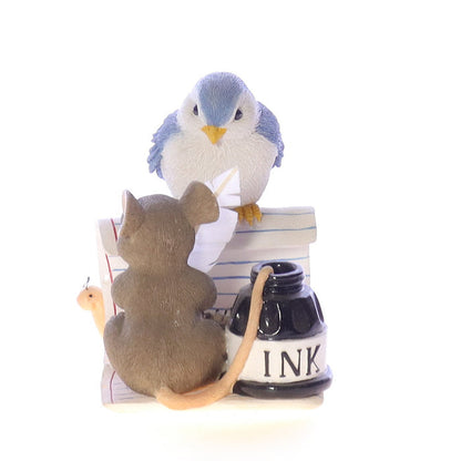 Charming_Tails_98269_Pen_Pals_Mouse_Figurine Left Side View