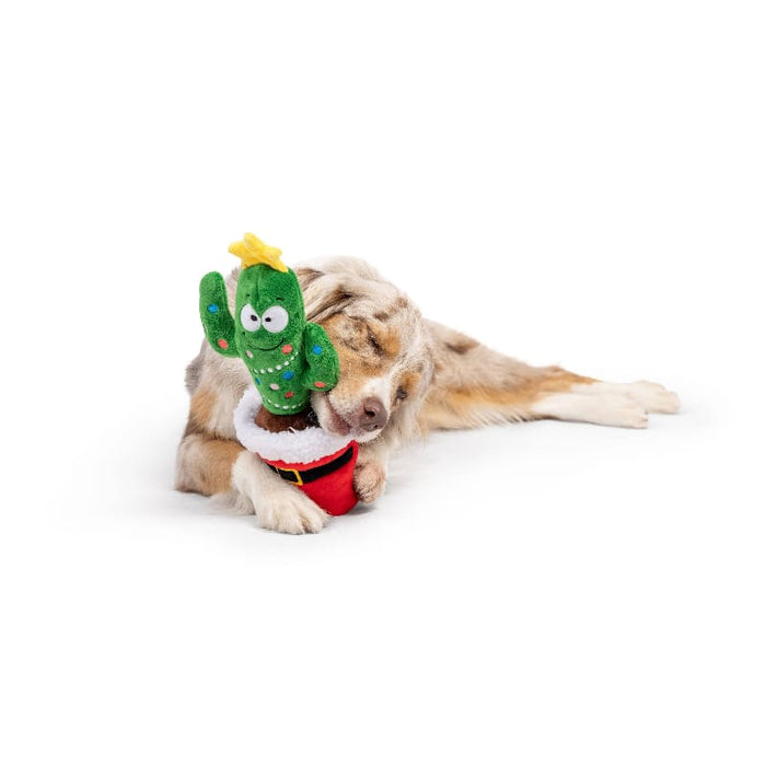Huxley & Kent Dog Toys Christmas Holiday Seek 'n Treat Prickly & Bright Pawt Plush Squeaky Dog Toy