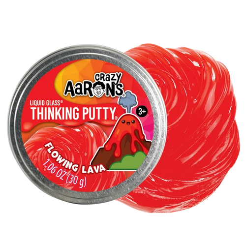 Crazy Aarons Flowing Lava Liquid Glass Medium 2.75 Inch Thinking Putty Tin