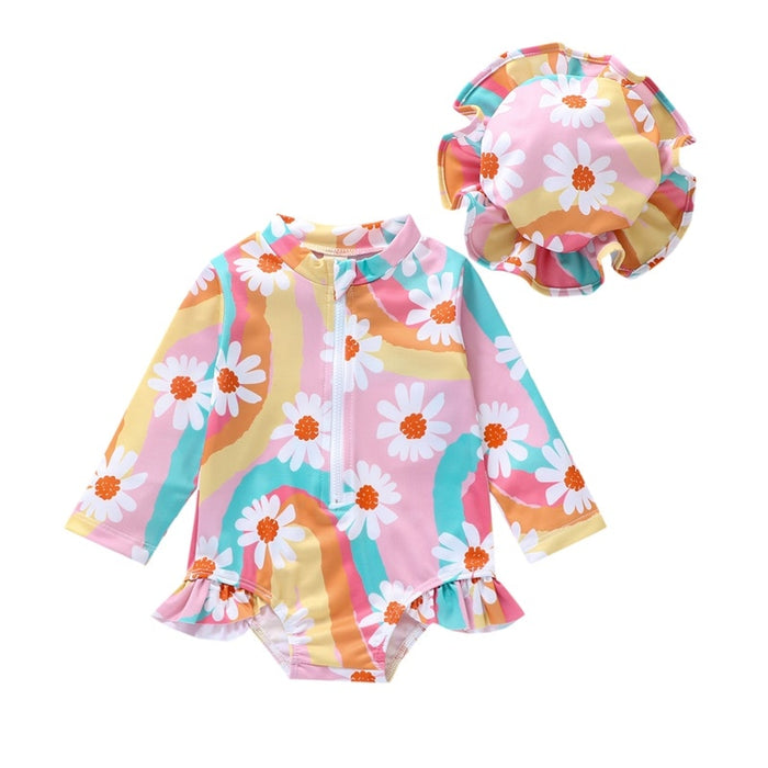 DAISIES Swimsuit with Sun Hat