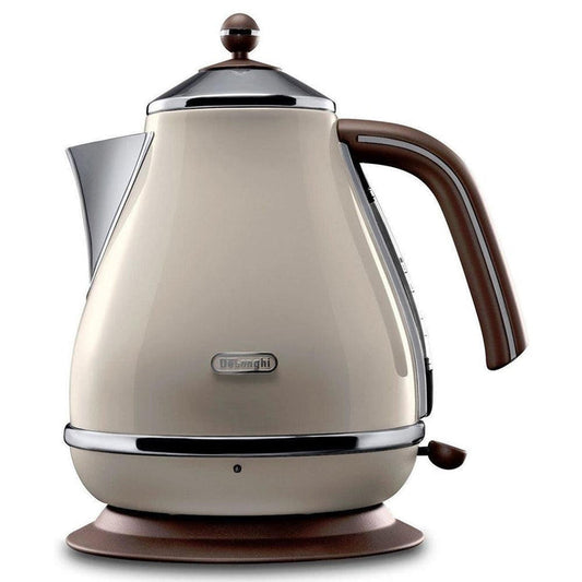 DeLonghi Icona Vintage 1.7L Jug Kettle - Beige | KBOV3001.BG from DID Electrical - guaranteed Irish, guaranteed quality service. (6890735960252)