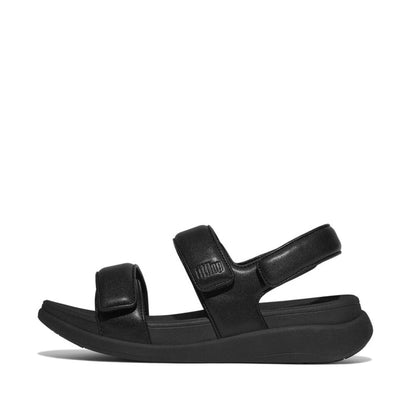 F-MODE GO adjustable back-strap sandals with padded straps and Microwobbleboard™ cushioned footbed.
