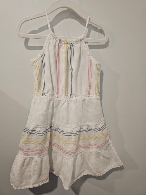 Gap white With Stripes Dress 5T