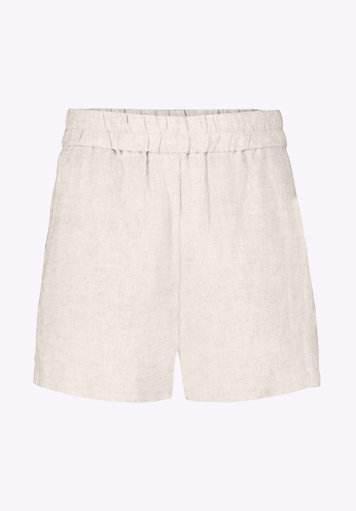 Buffalo Women Shorts Brown Woven Casual Shorts Linen-Blend Relaxed Fit