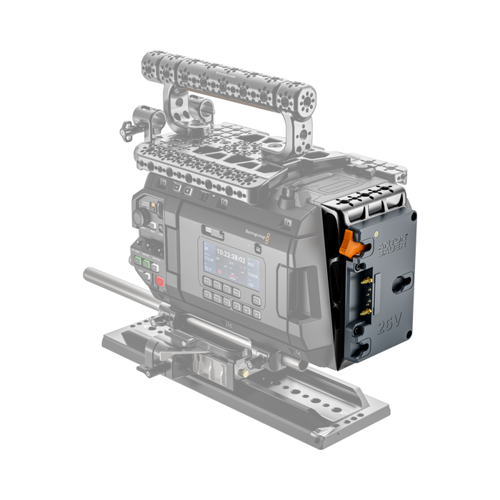 battery plate system for ursa cine 12k 17k on camera