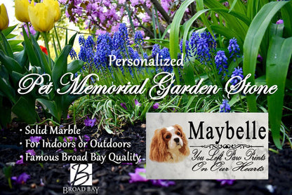 King Charles Spaniel Memorial Stone Dog Grave Marker Custom Garden Plaque - Broad Bay Personalized Gifts Shipped Fast