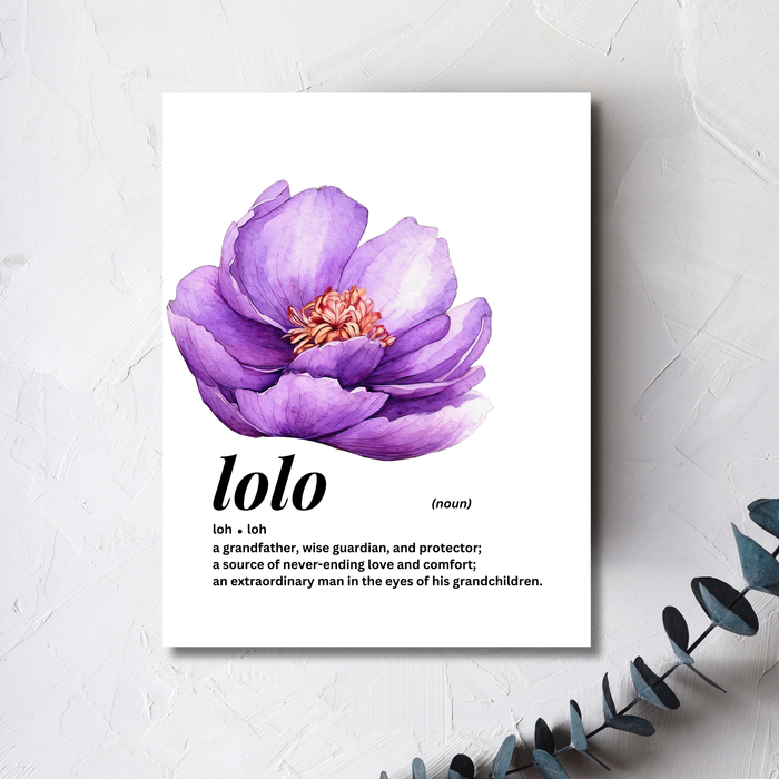 Lolo Greeting Card, Filipino Grandfather Birthday Card, Filipino Card, Tagalog Card
