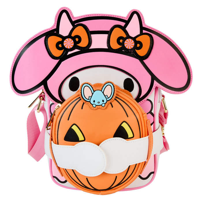 Loungefly Sanrio My Melody Pumpkin Crossbuddies® Cosplay Crossbody Bag with Coin Bag