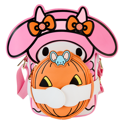 Loungefly Sanrio My Melody Pumpkin Crossbuddies® Cosplay Crossbody Bag with Coin Bag