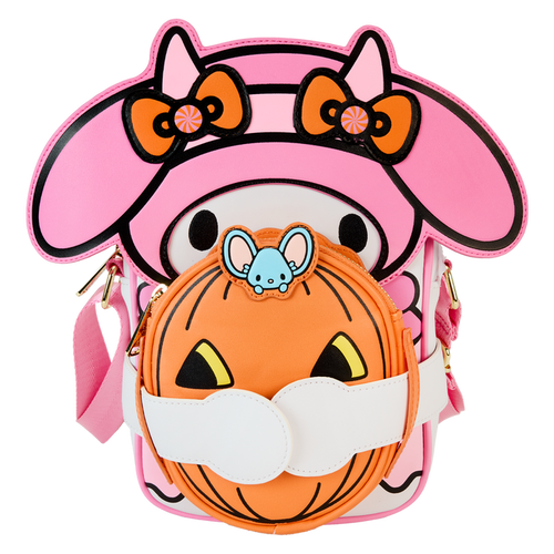 Loungefly Sanrio My Melody Pumpkin Crossbuddies® Cosplay Crossbody Bag with Coin Bag
