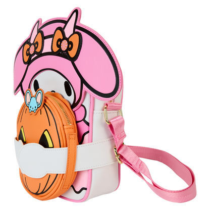 Loungefly Sanrio My Melody Pumpkin Crossbuddies® Cosplay Crossbody Bag with Coin Bag