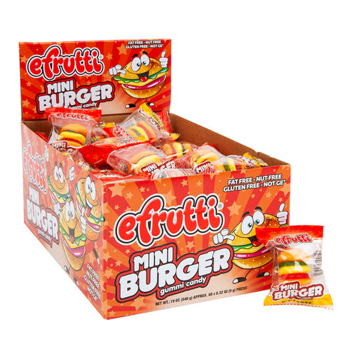 Mini Gummi Burgers - Assorted 60ct Display Box
