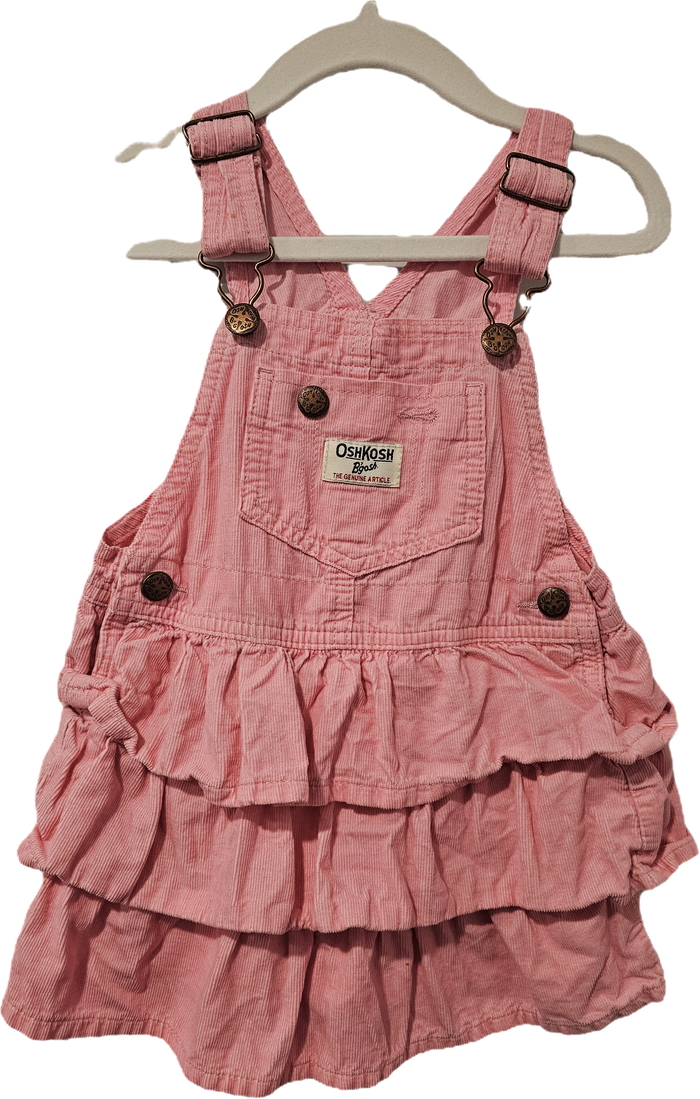 Osh Kosh Pink Corduroy Overall Skirt 3T