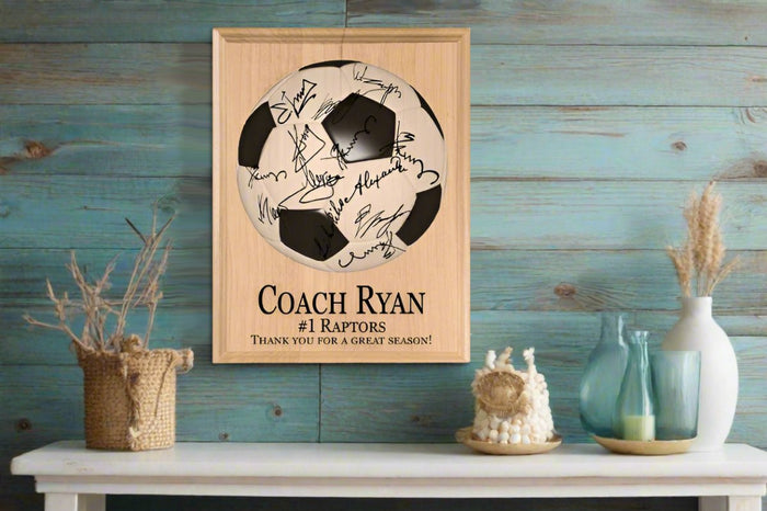 Personalized Soccer Coach Gift Plaque