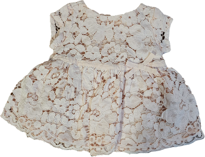 Pink Lace Dress 3-6m