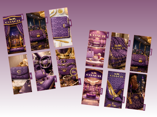 Purple Coach | Cash Envelopes | A6 Rings | 12 Month Set