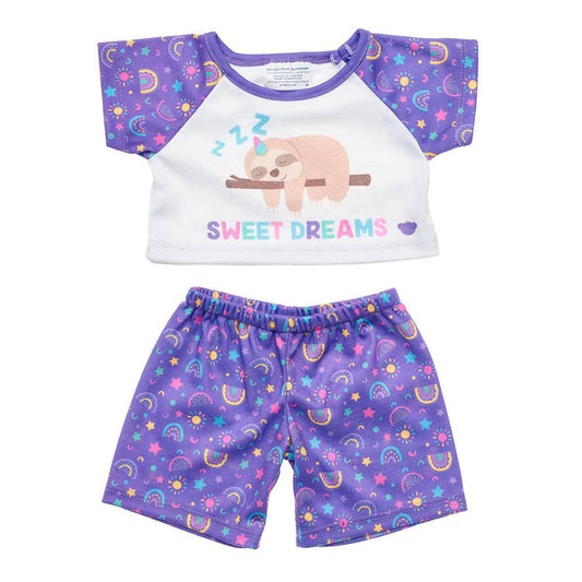 Rainbow Sloth Pyjama Set - Build-A-Bear Workshop Australia