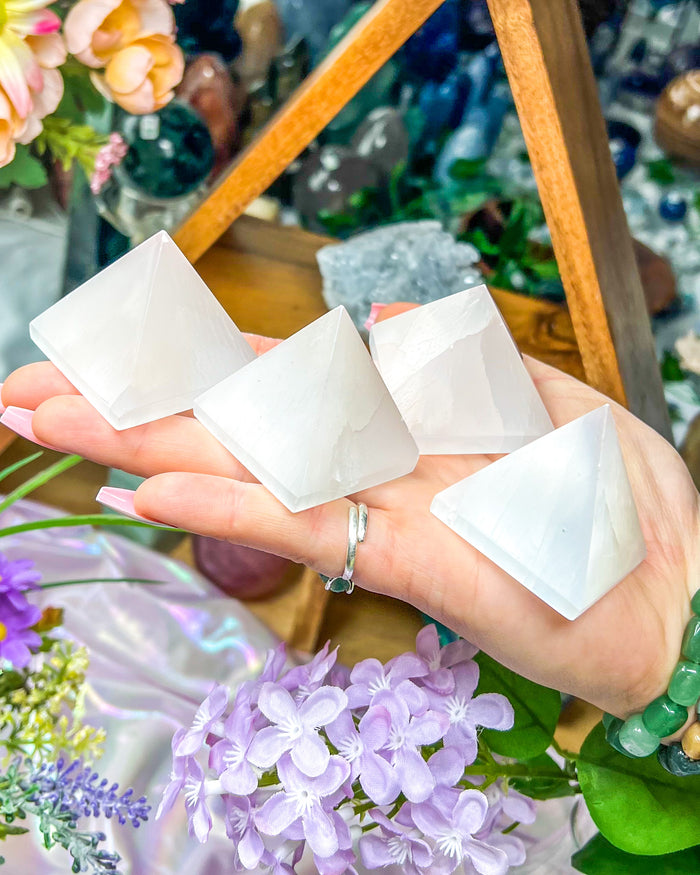 Satin Spar {Selenite} Pyramid