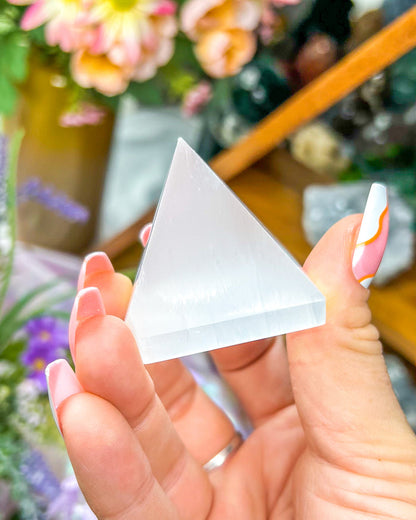 Satin Spar {Selenite} Pyramid