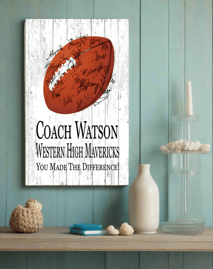 Football coach gift from the team