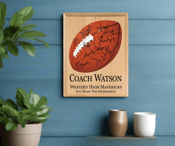 football coach plaque