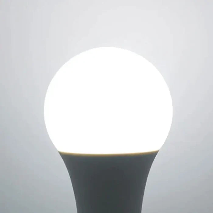 A light bulb with a white light on it