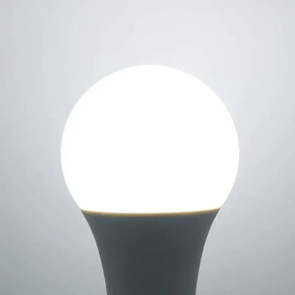 A light bulb with a white light on it