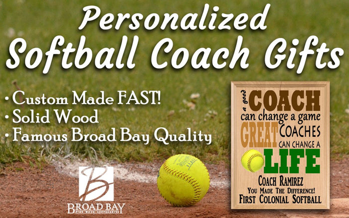 Custom Softball Coach Gifts
