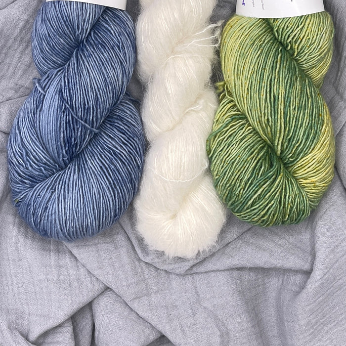 Kit 6 - Denim + Tea on the Green / Alpaca Fluff