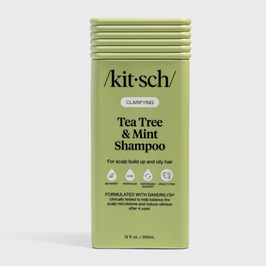 Kitsch Tea Tree & Mint Shampoo packaging on a white background