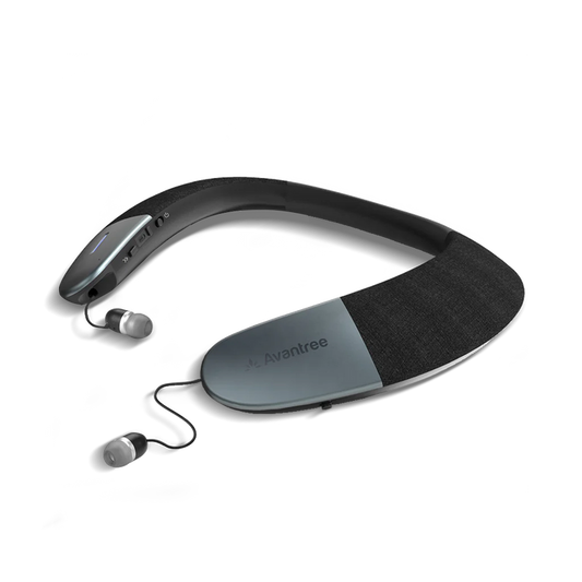 Torus Superb HD Quality Wearable Speaker, Retractable Earbuds, Light Weight, aptX Low Latency, DSP with 3D Surround Sound