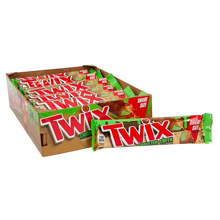TWIX Share Size Ghoulish Green Candy Bar - 24 Count